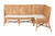Bali & Pari Baako Bohemian Light Honey Rattan 2-Piece Dining Nook Bench Set Baako-Light Honey Rattan-2PC Bench Set By Wholesale Interiors
