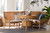 Bali Pari Olivera Bohemian Light Honey Rattan 3 Piece Dining Nook Set Baako Palm Short 3Pc Dining Set By Wholesale Interiors