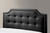 Baxton Studio Carlotta Black Modern Bed With Upholstered Headboard - Queen Size BBT6376-Black-Queen By Wholesale Interiors