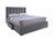 Baxton Studio Sarter Contemporary Grid Tufted Grey Fabric Upholstered Storage King Size Bed With 2 Drawer Cf8498 King Grey By Wholesale Interiors