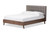 Baxton Studio Alinia Mid Century Retro Modern Grey Fabric Upholstered Walnut Wood Full Size Platform Bed Bbt6557 Full Grey By Wholesale Interiors
