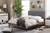 Baxton Studio Alinia Mid-Century Retro Modern Grey Fabric Upholstered Walnut Wood Full Size Platform Bed BBT6557-Full-Grey By Wholesale Interiors