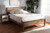 Baxton Studio Torino Mid Century Modern Solid Walnut Wood Open Frame Style King Size Platform Bed Sw8068 Walnut M17 King By Wholesale Interiors