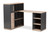 Baxton Studio Pandora Modern And Contemporary Dark Grey And Light Brown Two-Tone Study Desk With Built-In Shelving Unit WT970010-Dark Grey/White Oak By Wholesale Interiors