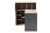 Baxton Studio Pandora Modern And Contemporary Dark Grey And Light Brown Two-Tone Study Desk With Built-In Shelving Unit WT970010-Dark Grey/White Oak By Wholesale Interiors