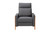 Baxton Studio Halstein Mid-Century Modern Grey Fabric And Walnut Brown Finished Wood Lounge Chair 1706-Gray By Wholesale Interiors