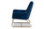 Baxton Studio Sennet Glam And Luxe Navy Blue Velvet Fabric Upholstered Gold Finished Armchair SF1802-Navy Blue Velvet/Gold-CC By Wholesale Interiors
