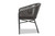 Baxton Studio Marcus Modern And Contemporary Grey Finished Rope And Metal Outdoor Dining Chair WA-5144-Grey-DC By Wholesale Interiors