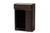 Baxton Studio Walker Modern And Contemporary Dark Brown And Gold Finished Wood Shoe Cabinet With Faux Marble Top LV25SC2515-Modi Wenge/Marble-Shoe Cabinet By Wholesale Interiors