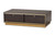 Baxton Studio Cormac Mid-Century Modern Transitional Dark Brown Finished Wood And Gold Metal 2-Drawer Coffee Table LV28CFT28140-Modi Wenge-CT By Wholesale Interiors