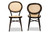 Baxton Studio Thalia Mid-Century Modern Dark Brown Finished Metal And Synthetic Rattan 2-Piece Outdoor Dining Chair Set WA-33001-Natural/Dark Brown-DC By Wholesale Interiors