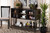 Baxton Studio Cardea Modern Industrial Walnut Brown Finished Wood And Black Metal 2 Door Sideboard Lcf20247 Wood Metal Sideboard By Wholesale Interiors
