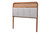 Baxton Studio Esti Mid-Century Modern Light Grey Fabric And Ash Walnut Finished Wood King Size Headboard With Rattan MG9796-Light Grey/Ash Walnut Rattan-HB-King By Wholesale Interiors