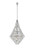 Elegant Lighting Pendant D36 H60 L38 Chrome 1050G36C