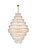 Elegant Lighting Emilia Hang D36 H53 5 E12 L27 Satin Gold 1780D36Sg