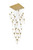 Elegant Lighting Pendant L42 W42 H24 L36 Satin Gold 2088G42Sg