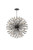 Elegant Lighting Hanging D50 H50 L34 Black 2550D50Bk