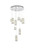 Elegant Lighting Aston Hang D24 H9 5 Led L9 36W Dim 3Cct Chrome 3680D9C