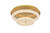 Elegant Lighting Bowen Flush Mount D26 H10 Led 54W Dim 3Cct Satin Gold 3800F26L2Sg