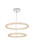Elegant Lighting Bowen Hang D35 5 D27 5 H12 Led 80W L2 Chrome 3800G36C