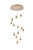 Elegant Lighting Amherst 30 Inch Led Chandelier In Satin Gold 3813D30Sg