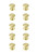 Kitchen And Bath Kaid 1 2 Diameter Brushed Gold Mushroom Knob Multipack Set Of 10 Kb2004 Gd 10Pk