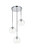 Living District Baxter 3 Lights Chrome Pendant With Clear Glass Ld2208C