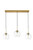 Living District Baxter 3 Lights Brass Pendant With Clear Glass Ld2236Br