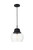 Living District Kenna 1 Light Black Pendant With Clear Glass Ld2252Bk
