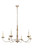 Living District Merritt Collection Chandelier D39 8 H24 Lt 6 Weathered Dove Finish Ld6007D40Wd