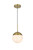 Living District Eclipse Hang D8 H9 L1 Satin Gold W Ld6026Sg
