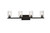 Living District Cassie 4 Lights Bath Sconce In Black With Clear Shade Ld7028W32Bk