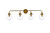 Living District Hanson 4 Lights Bath Sconce In Brass With Clear Shade Ld7037W38Br