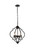 Living District Sandara 4 Lights Pendant In Black Ld7064D16Bk