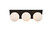 Living District Jillian 3 Light Black And Frosted White Bath Sconce Ld7304W22Blk