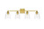Living District Gianni 4 Light Brass And Clear Bath Sconce Ld7307W32Bra