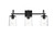Living District Avani 3 Light Black And Clear Bath Sconce Ld7313W24Blk