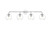 Living District Genesis 4 Light Chrome And Clear Bath Sconce Ld7321W37Ch