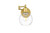 Living District Davian 1 Light Brass And Clear Swing Arm Wall Sconce Ld7327W6Bra