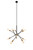 Living District Axel Collection Chandelier D27 2 H32 5 Lt 10 Black And Brass Finish Ld8003D28Bk