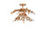 Living District Priscilla 23 Inch Flush Mount In Gold Leaf Ld810F23Gl