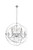 Living District Cordelia 12 Light Chrome Crystal Pendant Ld8801D43C