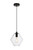 Living District Placido Collection Pendant D9 4 H10 8 Lt 1 Black And Clear Finish Ldpd2115