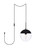 Living District Eclipse 1 Light Black Plug In Pendant With Clear Glass Ldpg6033Bk
