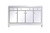 Elegant Decor Reflexion 60 In Mirrored Credenza In Antique Silver Mf72060S