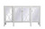 Elegant Decor 60 Inch Mirrored Credenza In White Mf82001Wh