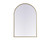 Kitchen And Bath Metal Frame Arch Mirror 27X40 Inch In Brass Mr1A2740Brs