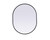 Kitchen And Bath Metal Frame Oval Mirror 24X30 Inch In Black Mr2A2430Blk