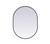 Kitchen And Bath Metal Frame Oval Mirror 27X36 Inch In Black Mr2A2736Blk