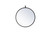 Kitchen And Bath Metal Frame Round Mirror With Decorative Hook 18 Inch In Black Mr4718Bk